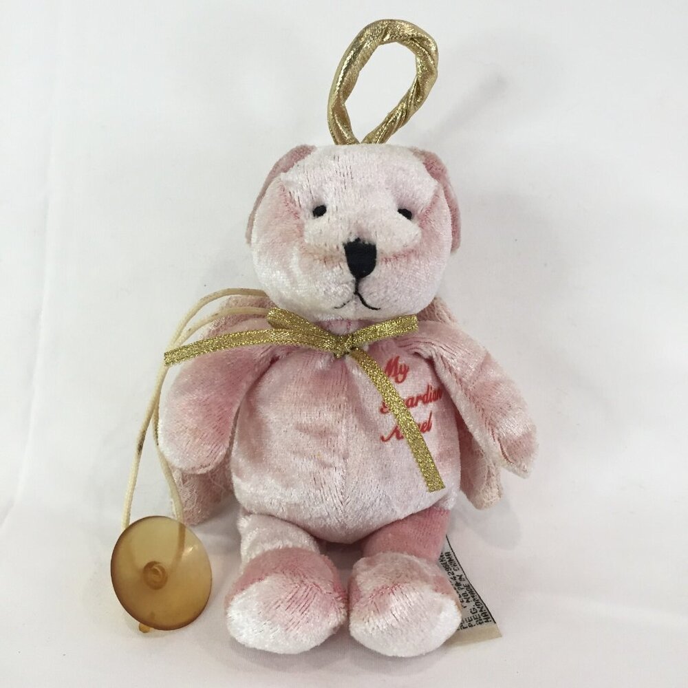 My Guardian Angel Pink Winged Teddy Bear with Lace by Aurora World 6" with Halo